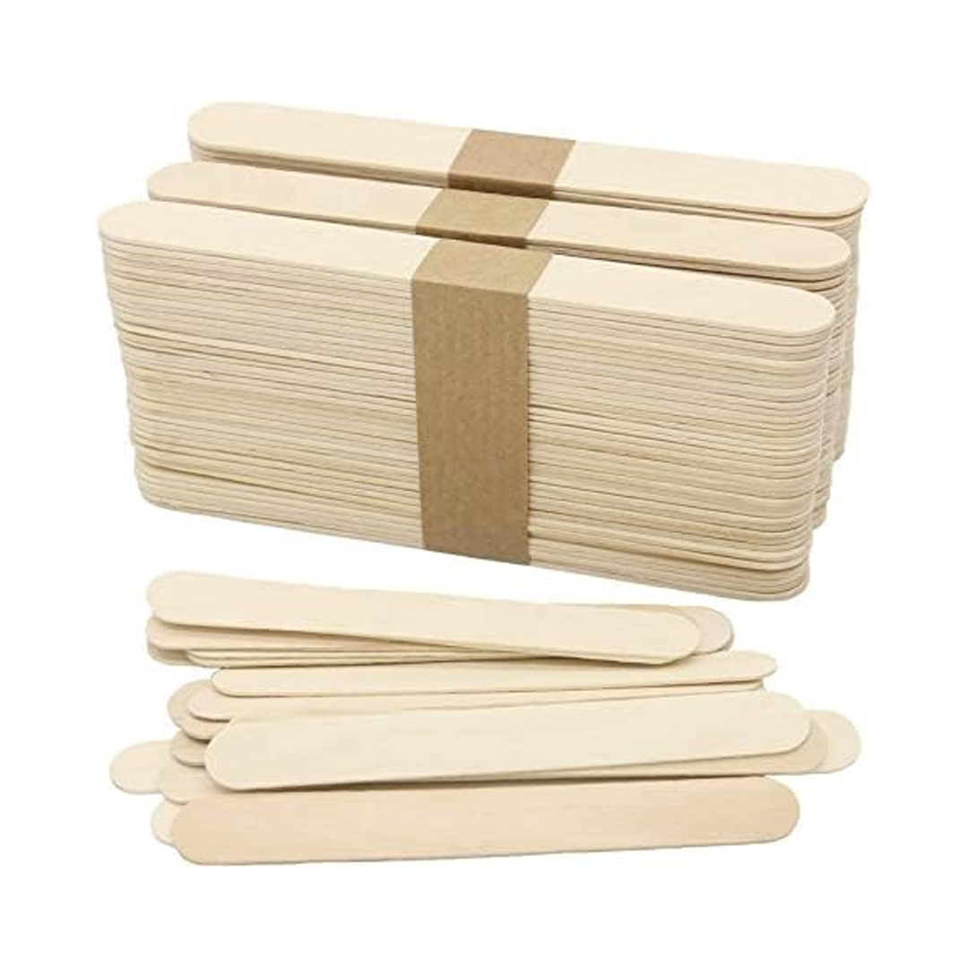 6 Inch Kraft Popsicle Sticks – Natural Wooden Craft Sticks (Eco-Friendly)