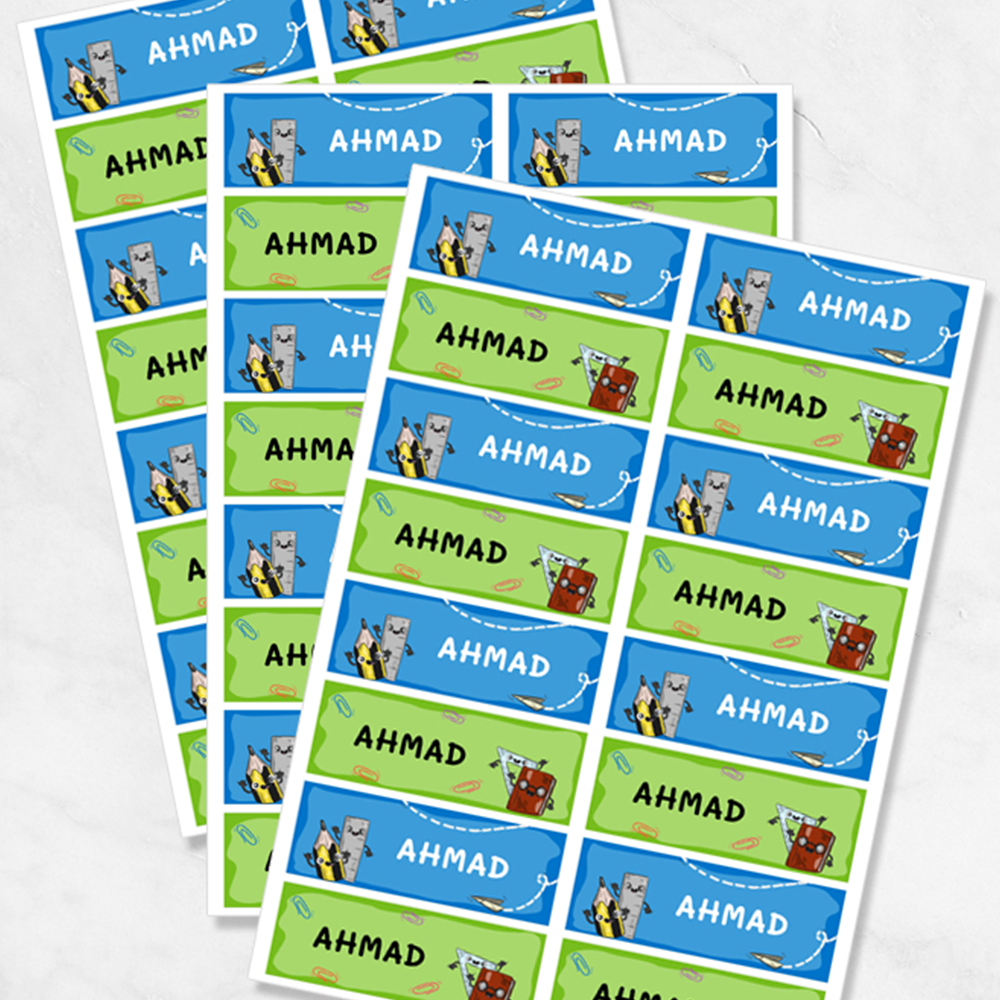 Kid's Personalized School Name Labels – Back to School Stickers