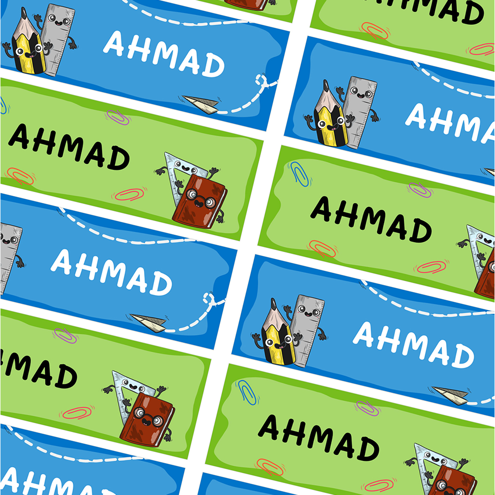 Kid's Personalized School Name Labels – Back to School Stickers