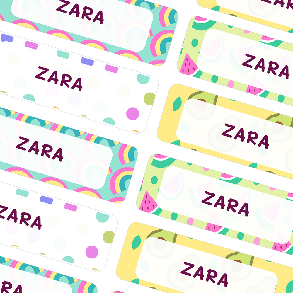 Sweet Nature Name Labels – Personalized Stickers with Cute Themes