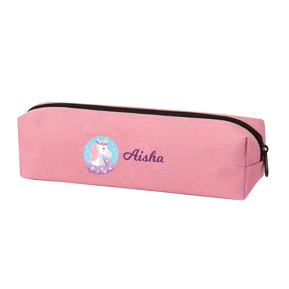 Pink Color Personalised Pencil Case