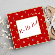 Ho Ho Ho | Red | Christmas Greeting Card