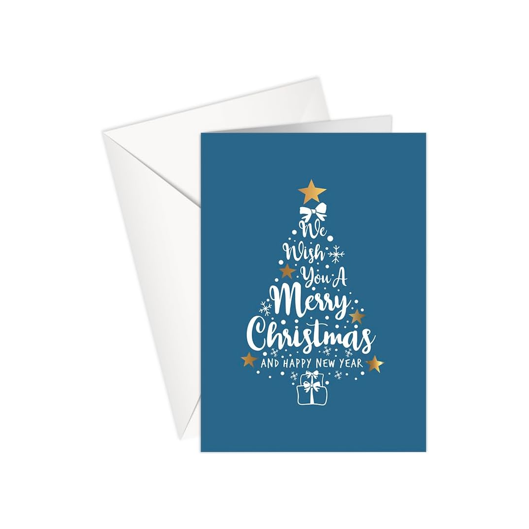 We Wish you A Merry Christmas And Happy New Year | Christmas Greeting Card - Beautiful Festive Greeting for the Holiday Season
