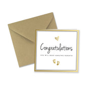 Congratulations on the Baby - Gold Foil Greeting Card