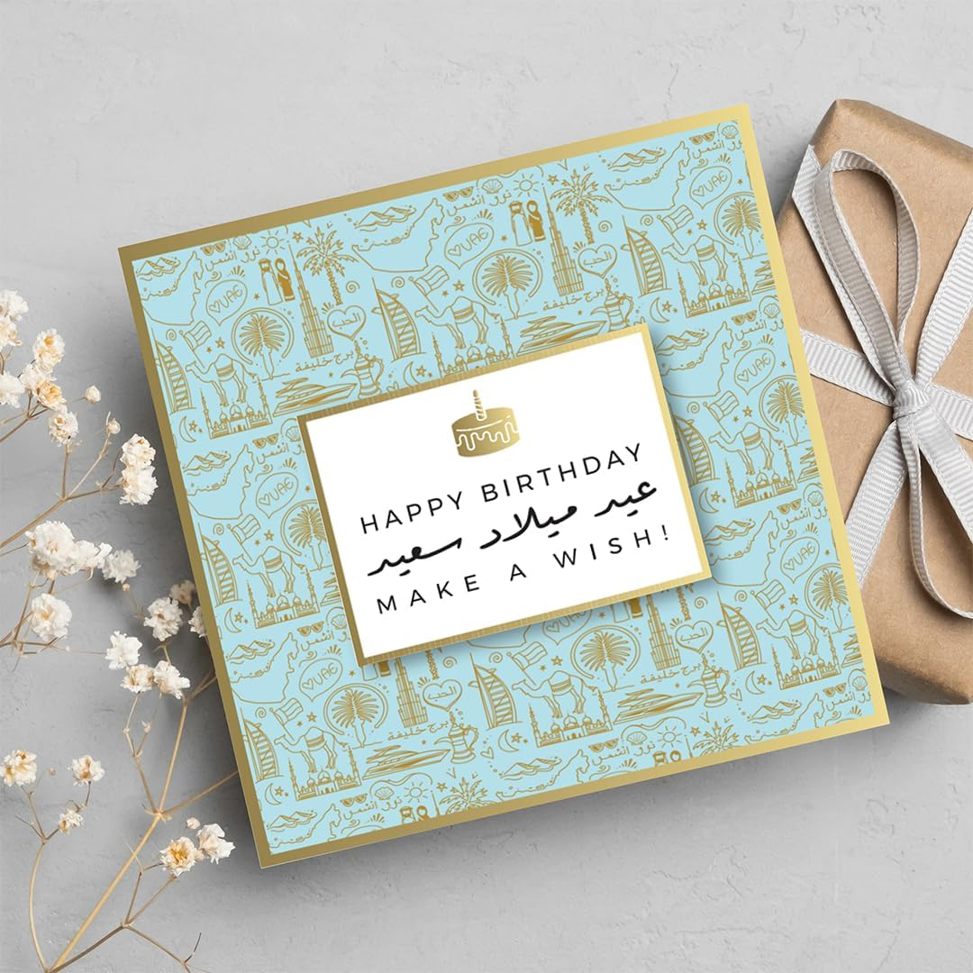 Happy Birthday, Make a Wish! - Gold Foil Greeting Card
