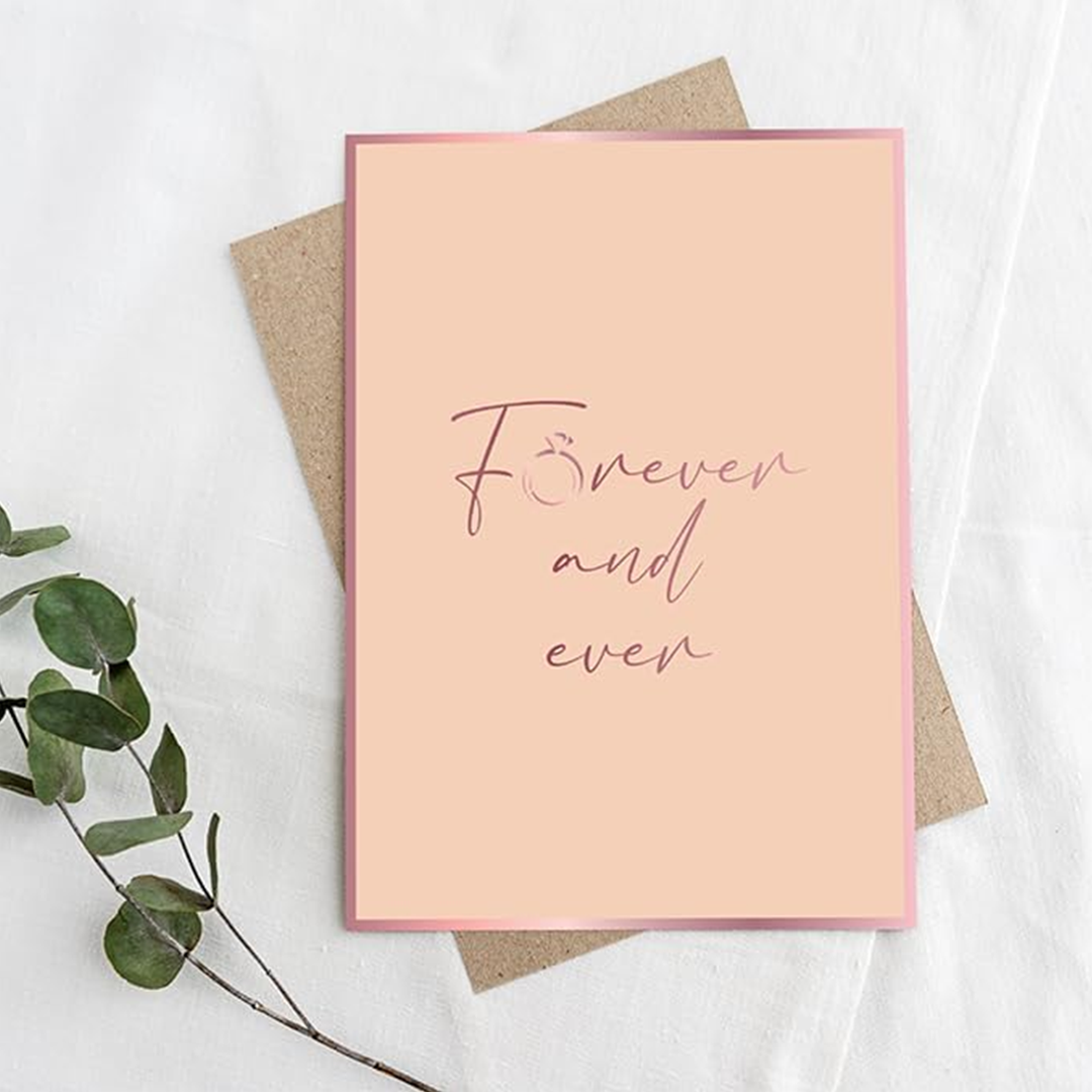 Forever and Ever Rose Gold Greeting Card