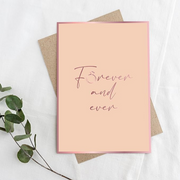 Forever and Ever Rose Gold Greeting Card