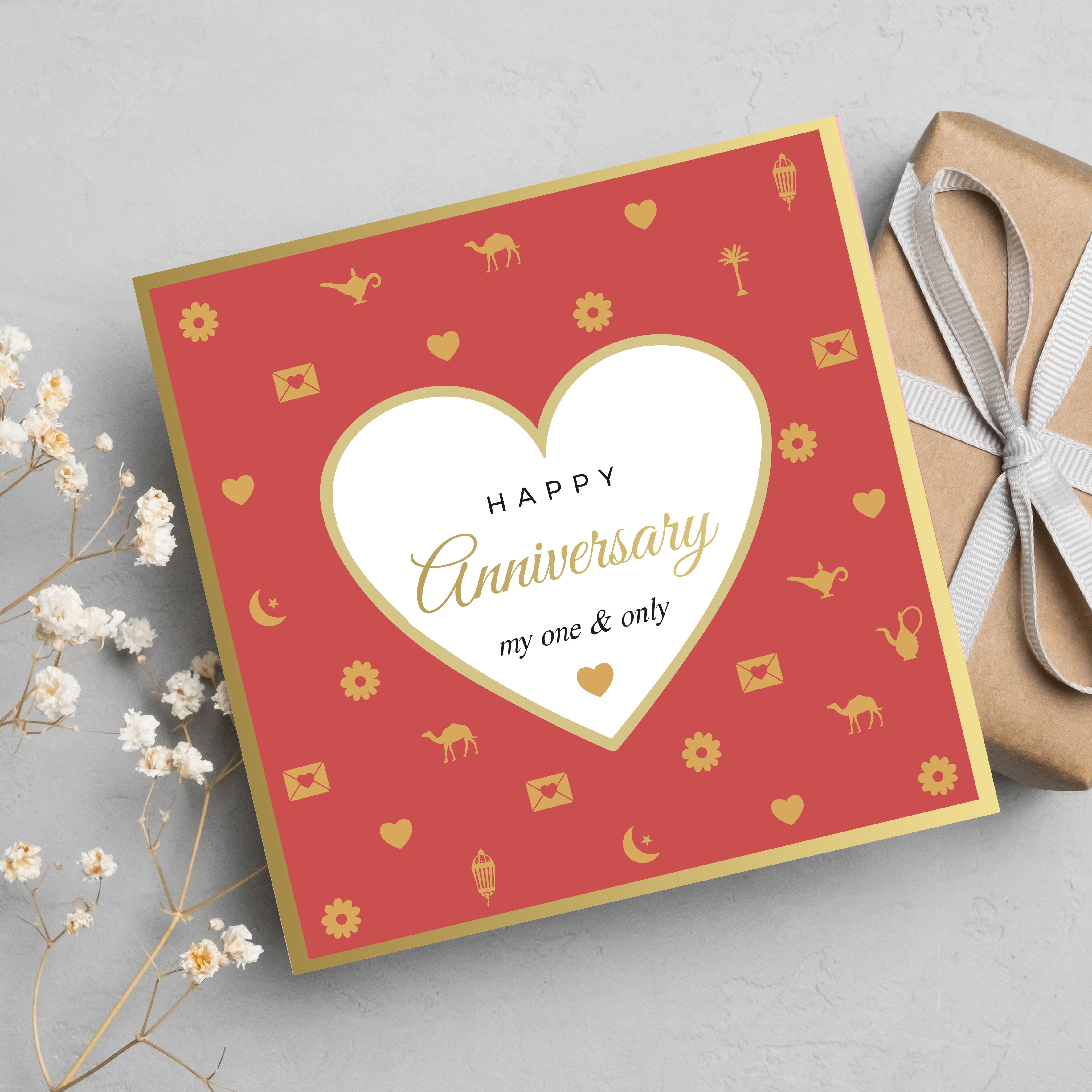 Happy Anniversary, My One & Only, Anniversary Gold Foil Greeting Card