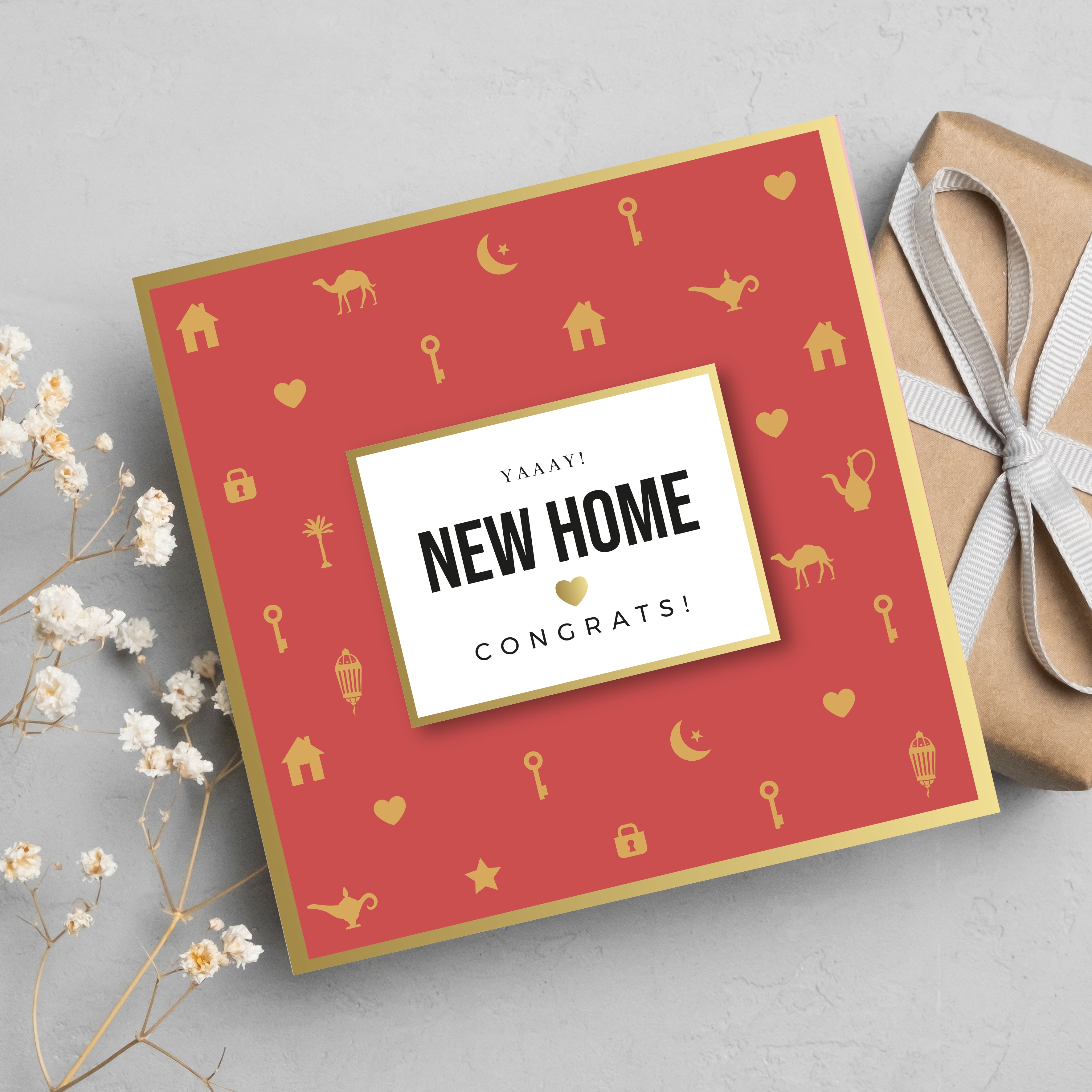 Yaaay! Congrats, New Home Gold Foil Greeting Card