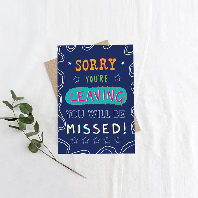 Sorry you're leaving, Farewell Greeting Card