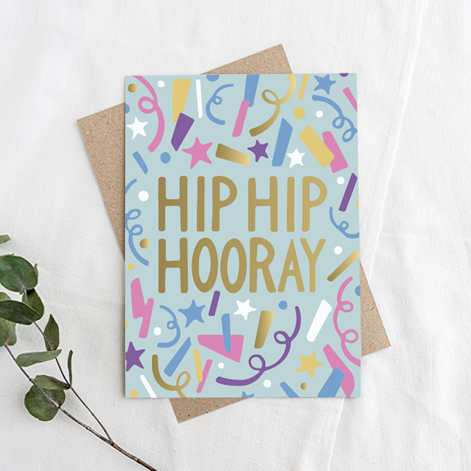 Hip hip hooray, Congratulations Greeting Card
