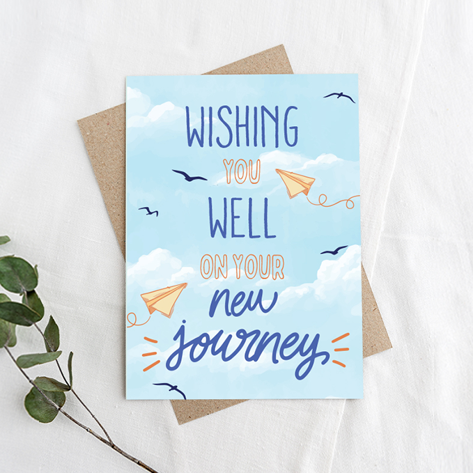 Wishing you well, Farewell Greeting Card
