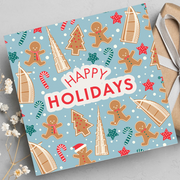 Happy Holidays, UAE Theme, Christmas Greeting Card, Blue