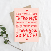 Amazing Boyfriend Ever, Valentine's Greeting Card