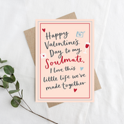 Valentine's Soulmate, Valentines Day Greeting card