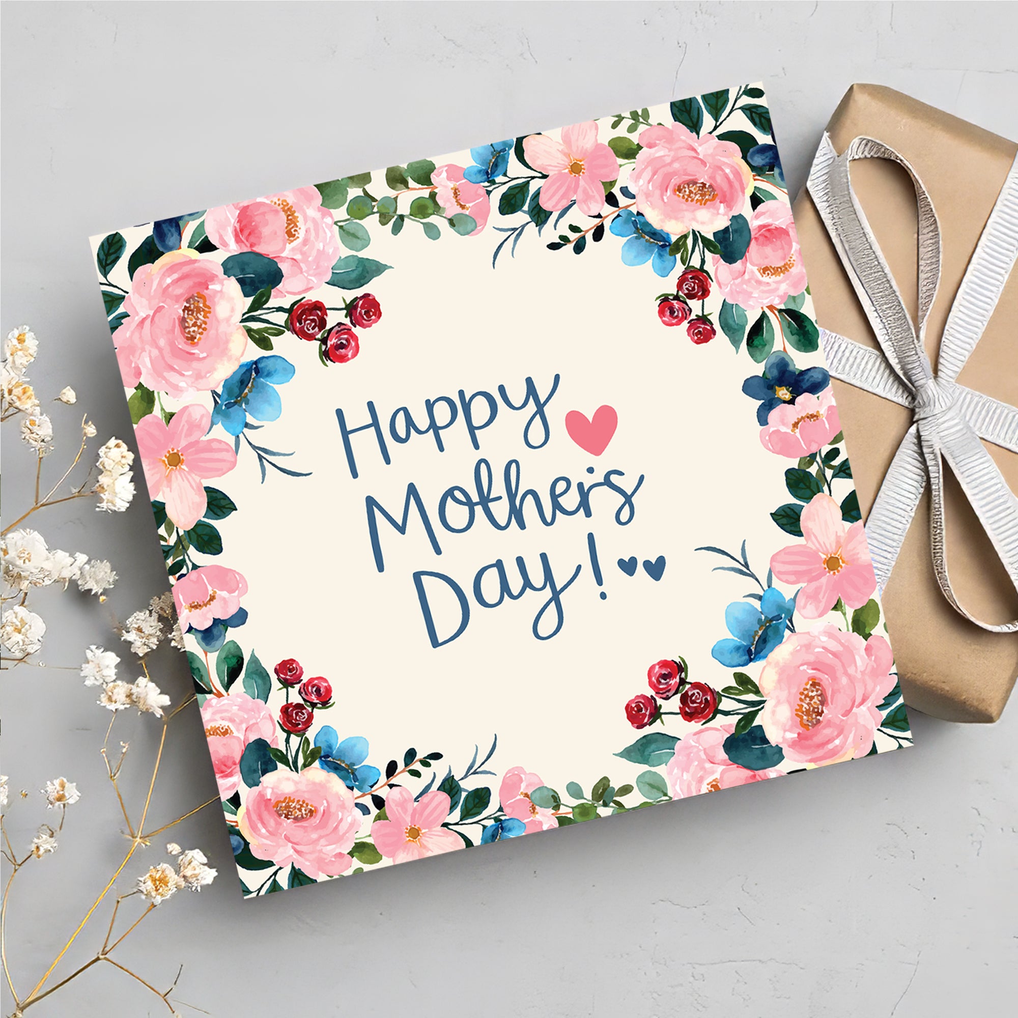Happy Mother's Day Pink Peonies Greeting Card
