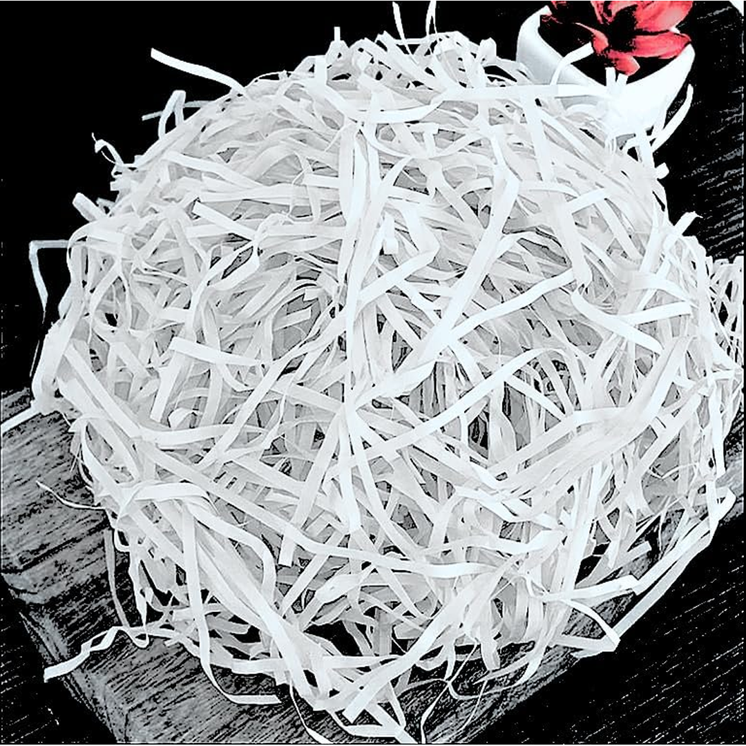 Eco-Friendly Crinkle Cut Shredded Paper Filler – 100 grams, White