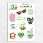 Matcha Moods & Cozy Vibes - Sticker Pack of 2