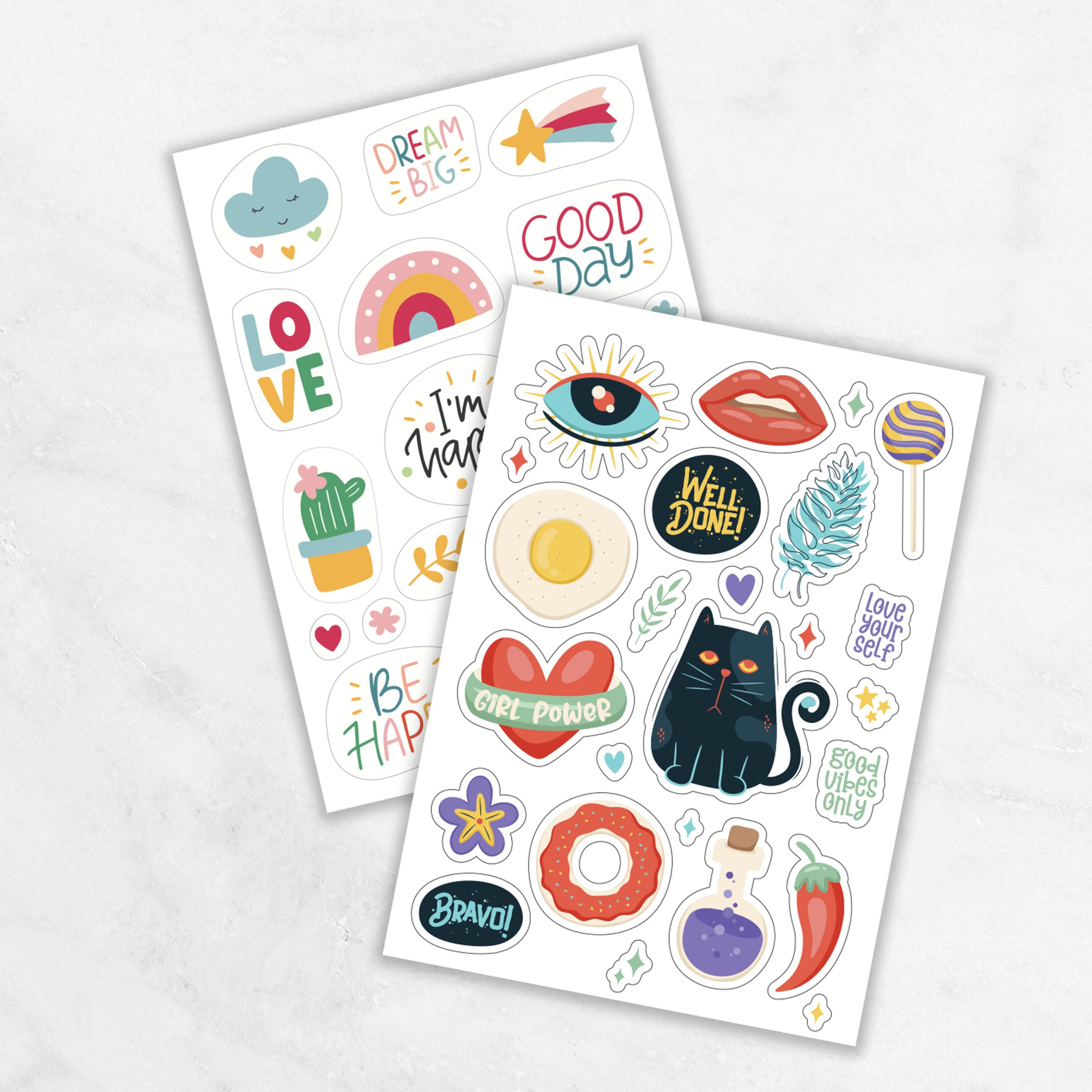 Good Vibes, Sassy & Chill - Sticker Pack of 2
