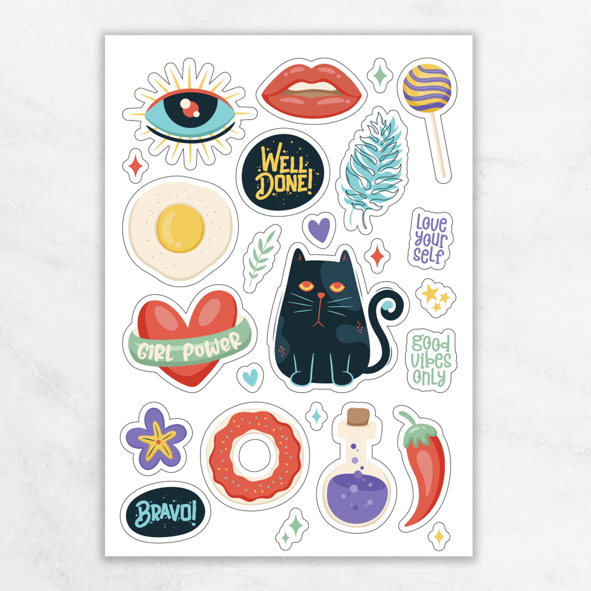 Good Vibes, Sassy & Chill - Sticker Pack of 2