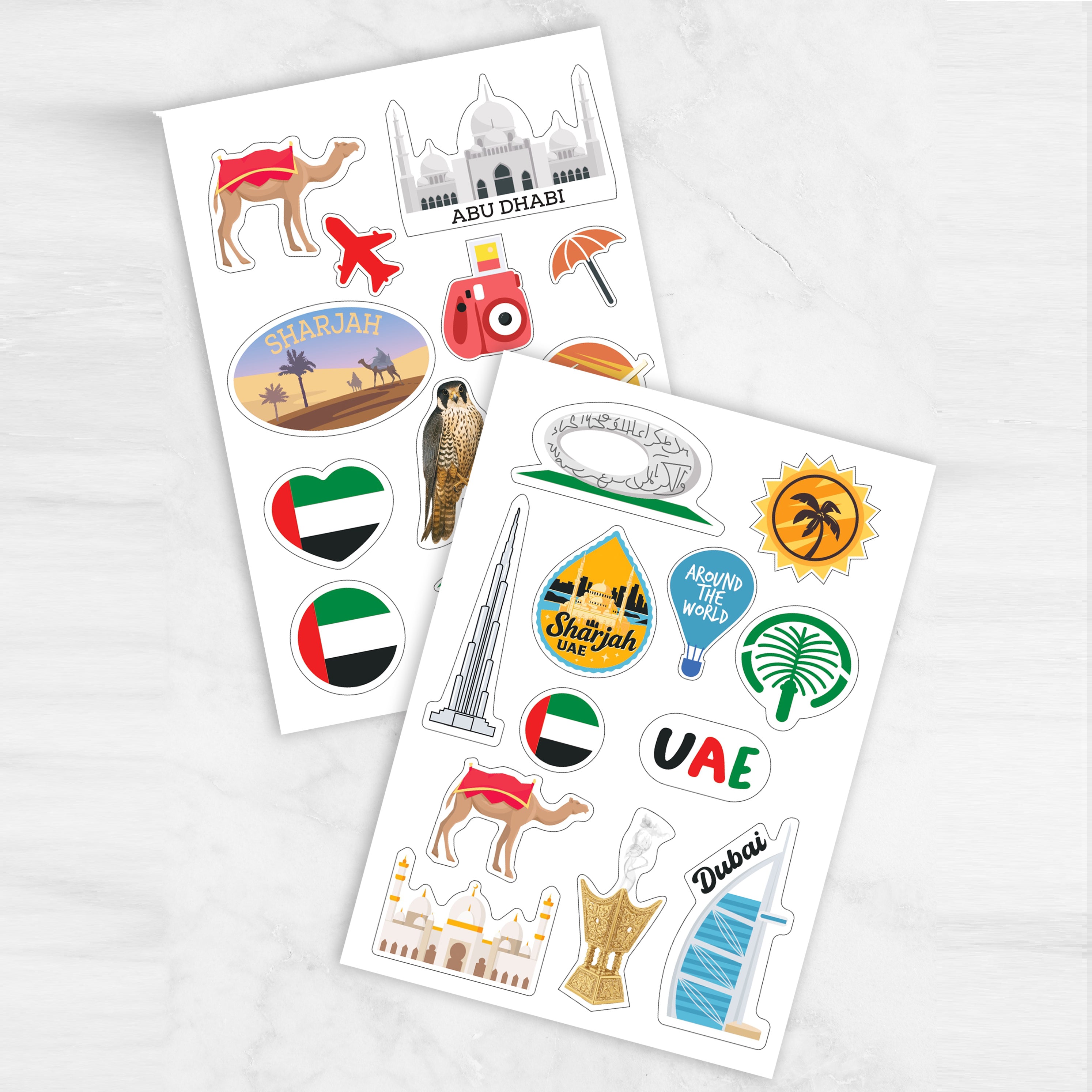 UAE Theme Stickers, Pack of 2