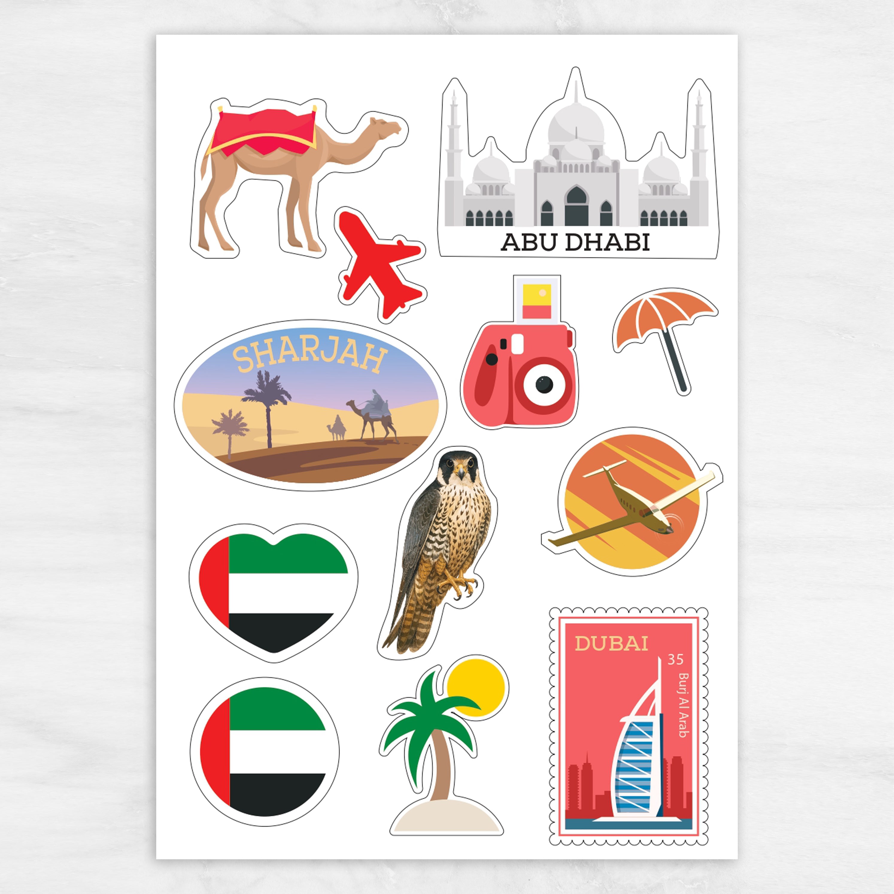 UAE Theme Stickers, Pack of 2