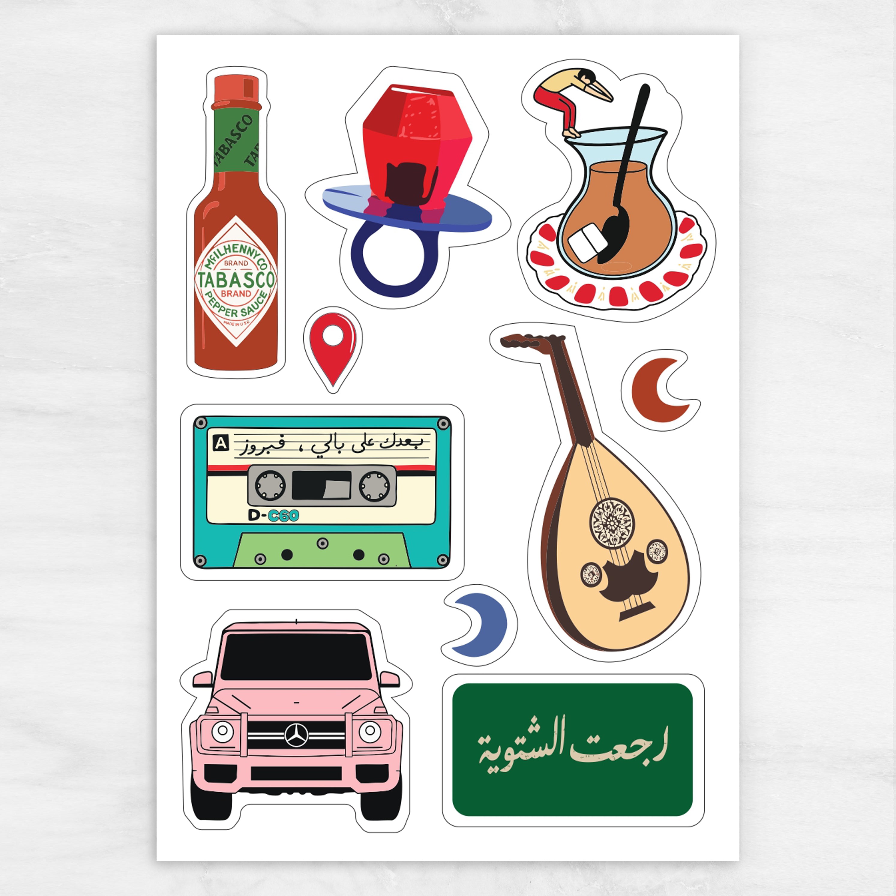 General UAE Winter Stickers, Pack of 2