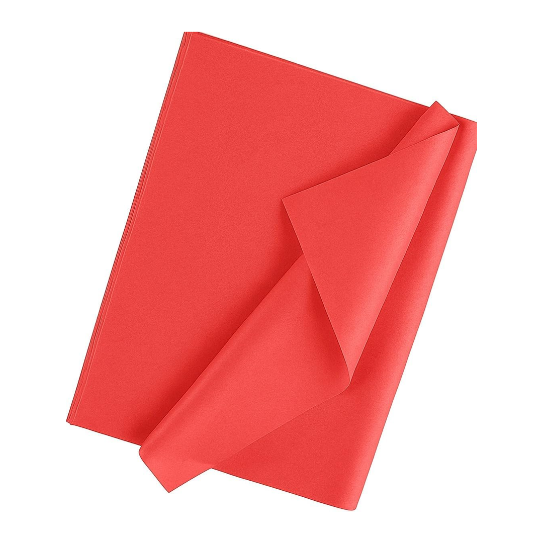 Dark Red Tissue Paper 20 Sheets – 50 x 70cm, 17gsm Acid-Free Wrap for Gifts