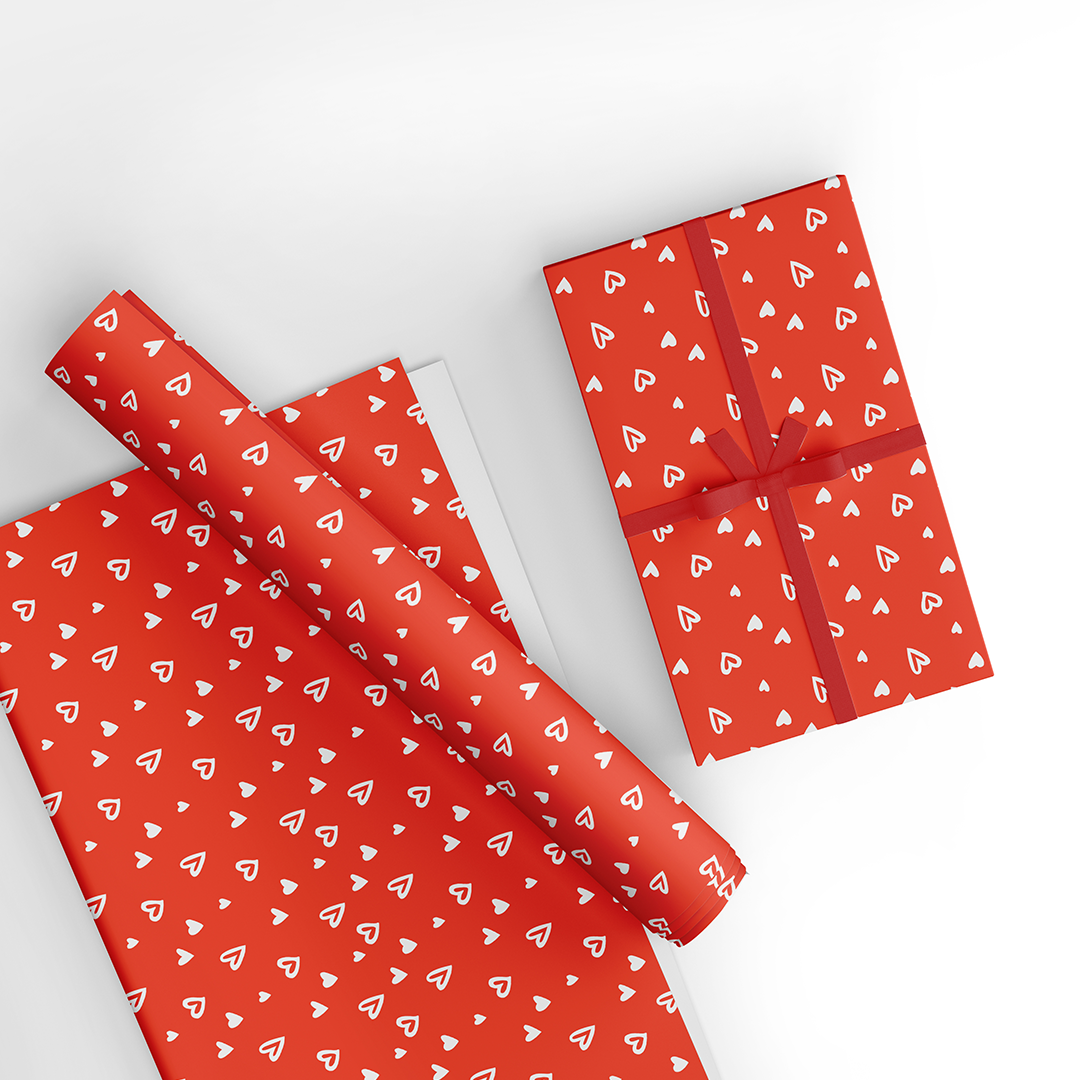 Heart Wrapping Paper Pack