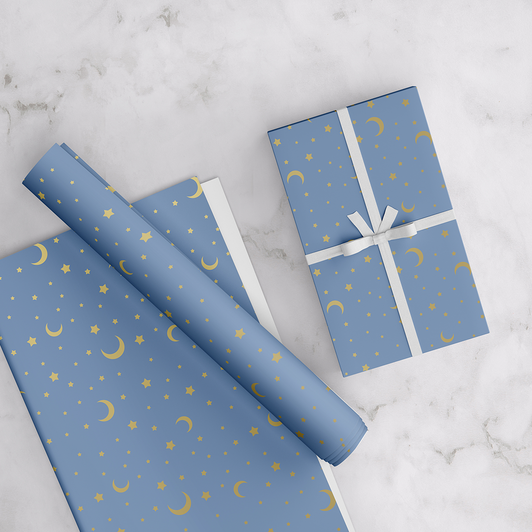 Sky Themed Wrapping Paper - Blue