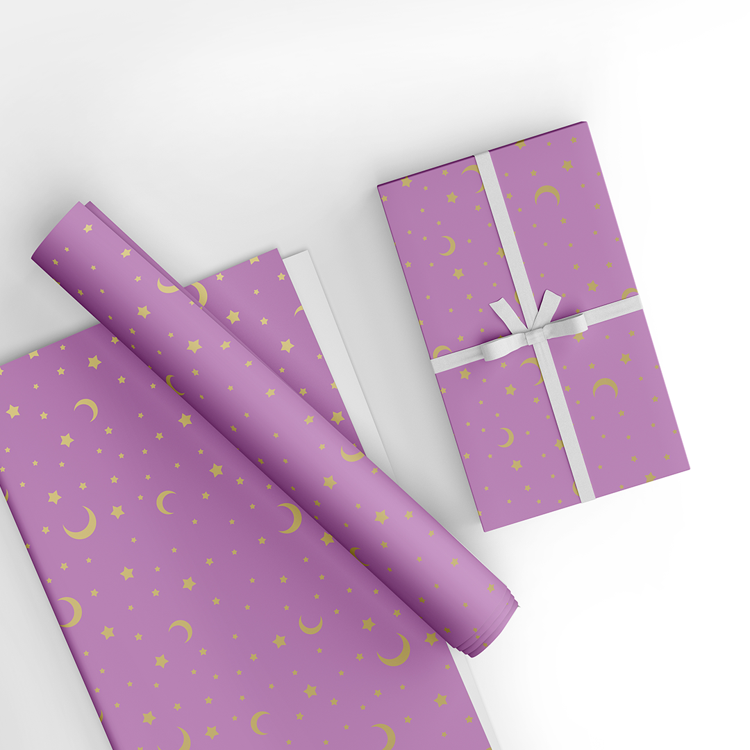 Sky Themed Wrapping Paper - Purple