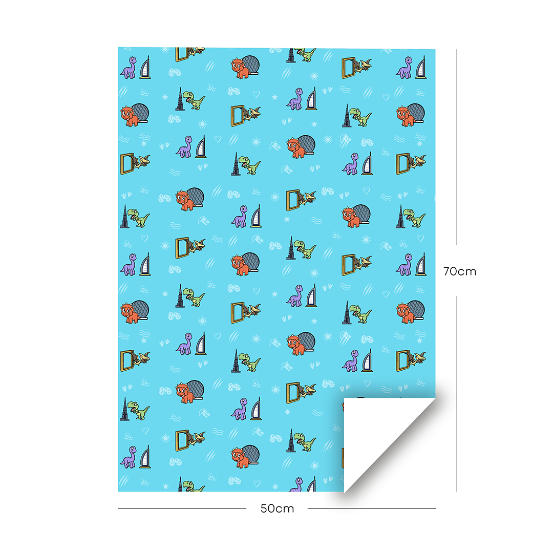 UAE Kids Wrapping Paper - Blue