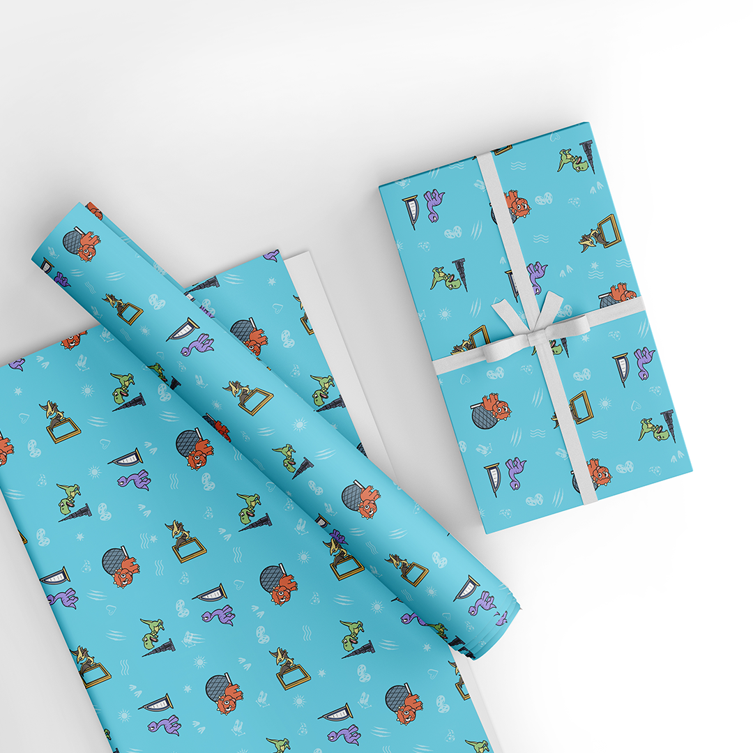 UAE Kids Wrapping Paper - Blue