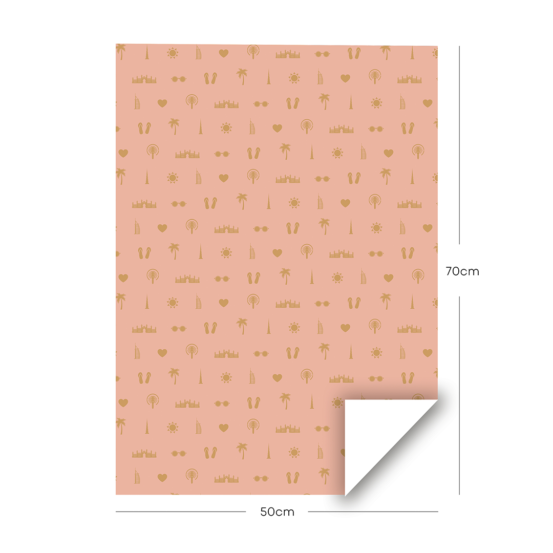 UAE Wrapping Paper - Peach