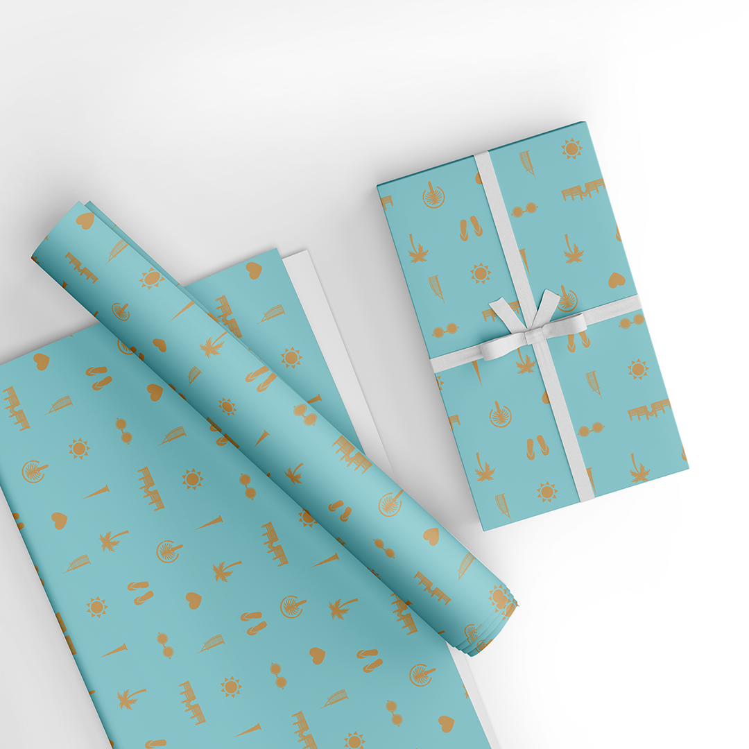 UAE Wrapping Paper - Blue