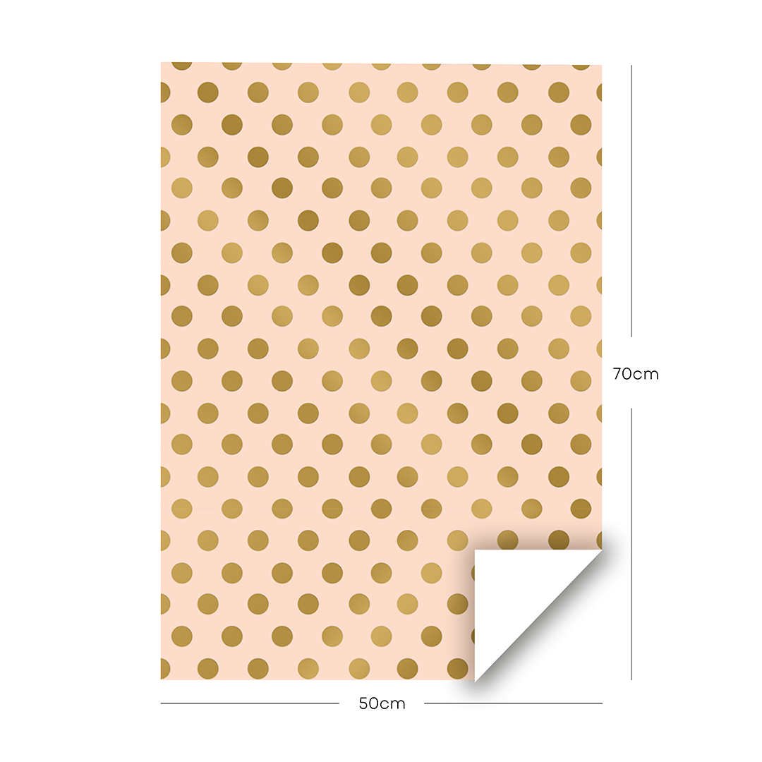 Wrapping Paper Polka dot - Peach