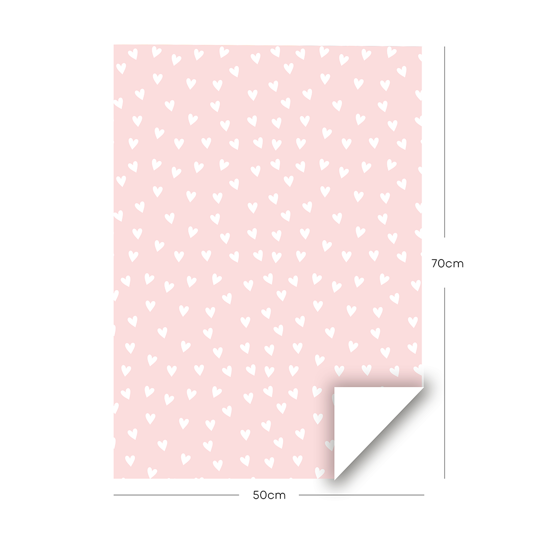 Hearts Wrapping Paper, 6 Sheets