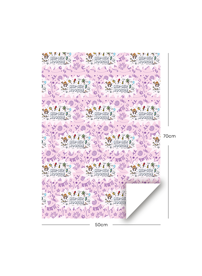 HIP HIP HOORAY, WRAPPING PAPER, PINK