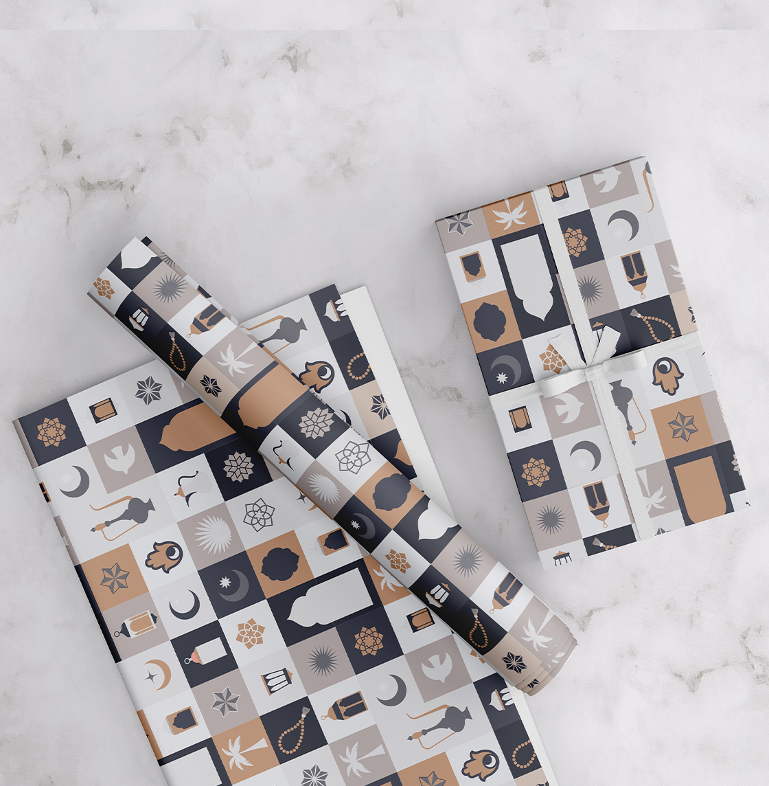 Arabic-Themed Gift Wrapping Paper