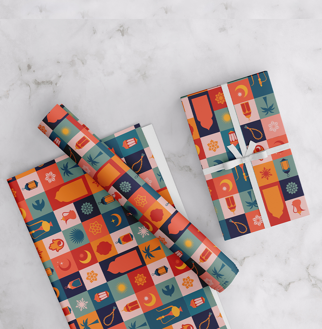 Arabic-Themed Gift Wrapping Paper