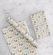 Moon Leaves Gift Wrapping Paper