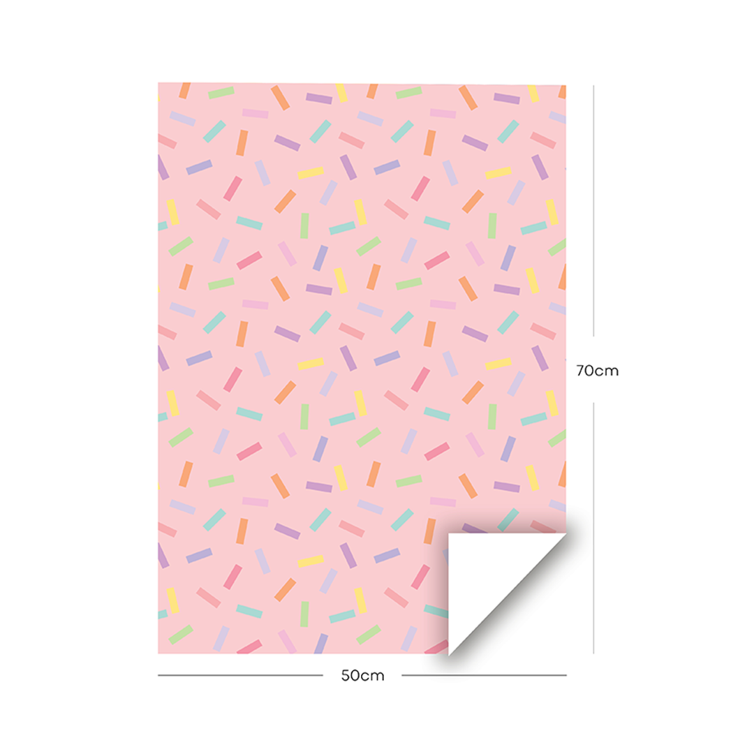 Confetti, Pink, Gift Wrapping Paper Pack