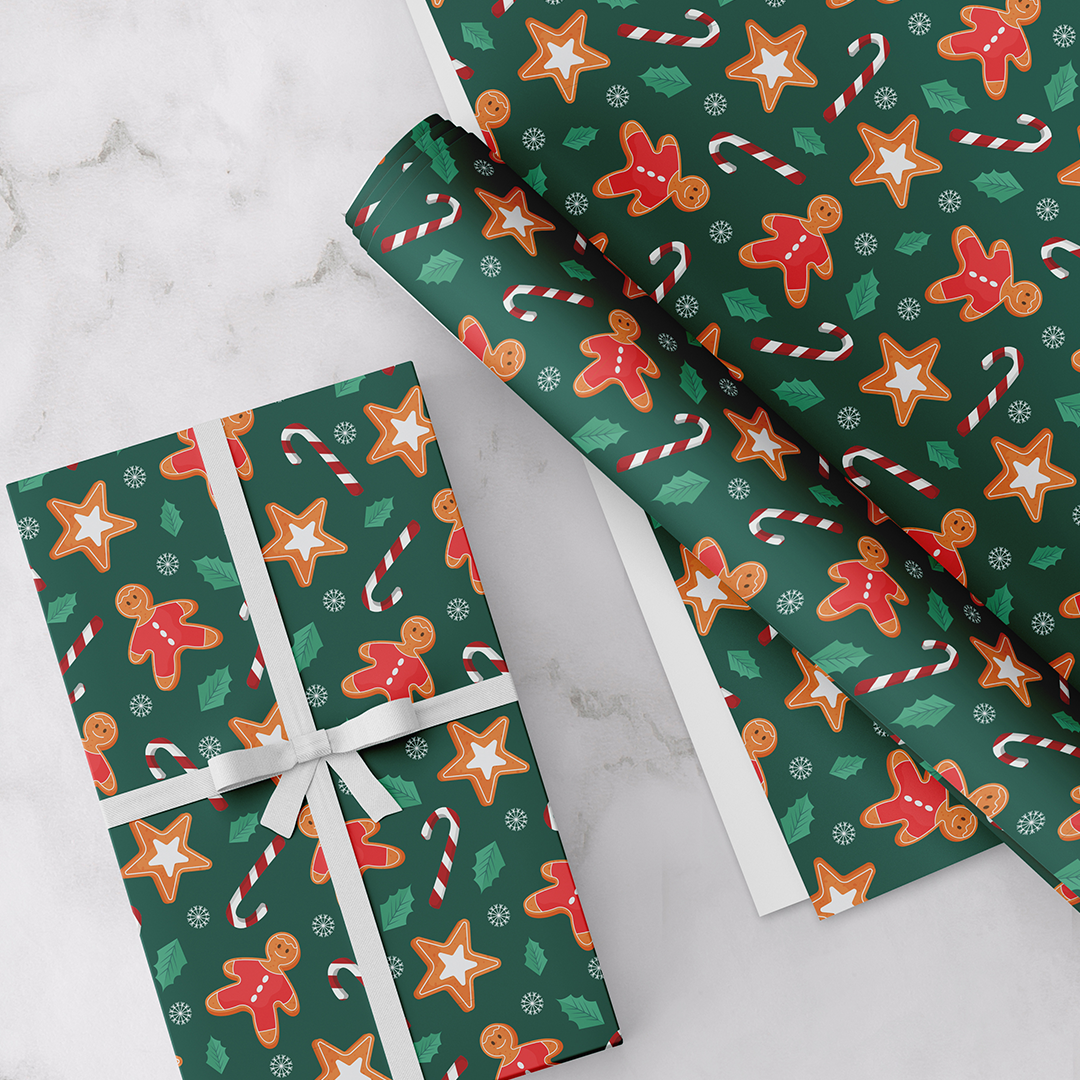 Gingerbread, Christmas Gift Wrapping Paper