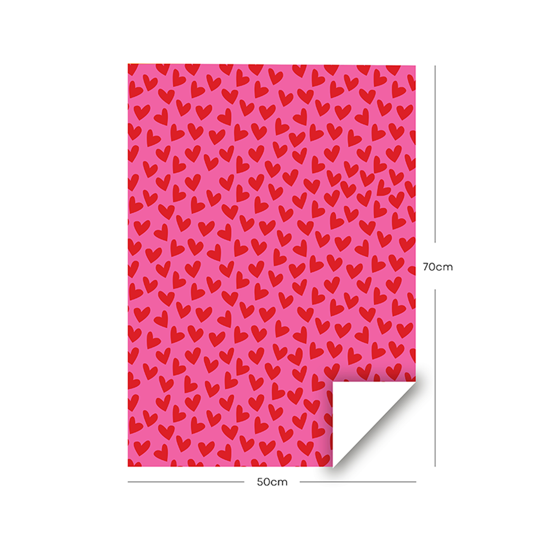 Pink Mini Hearts Wrapping Paper