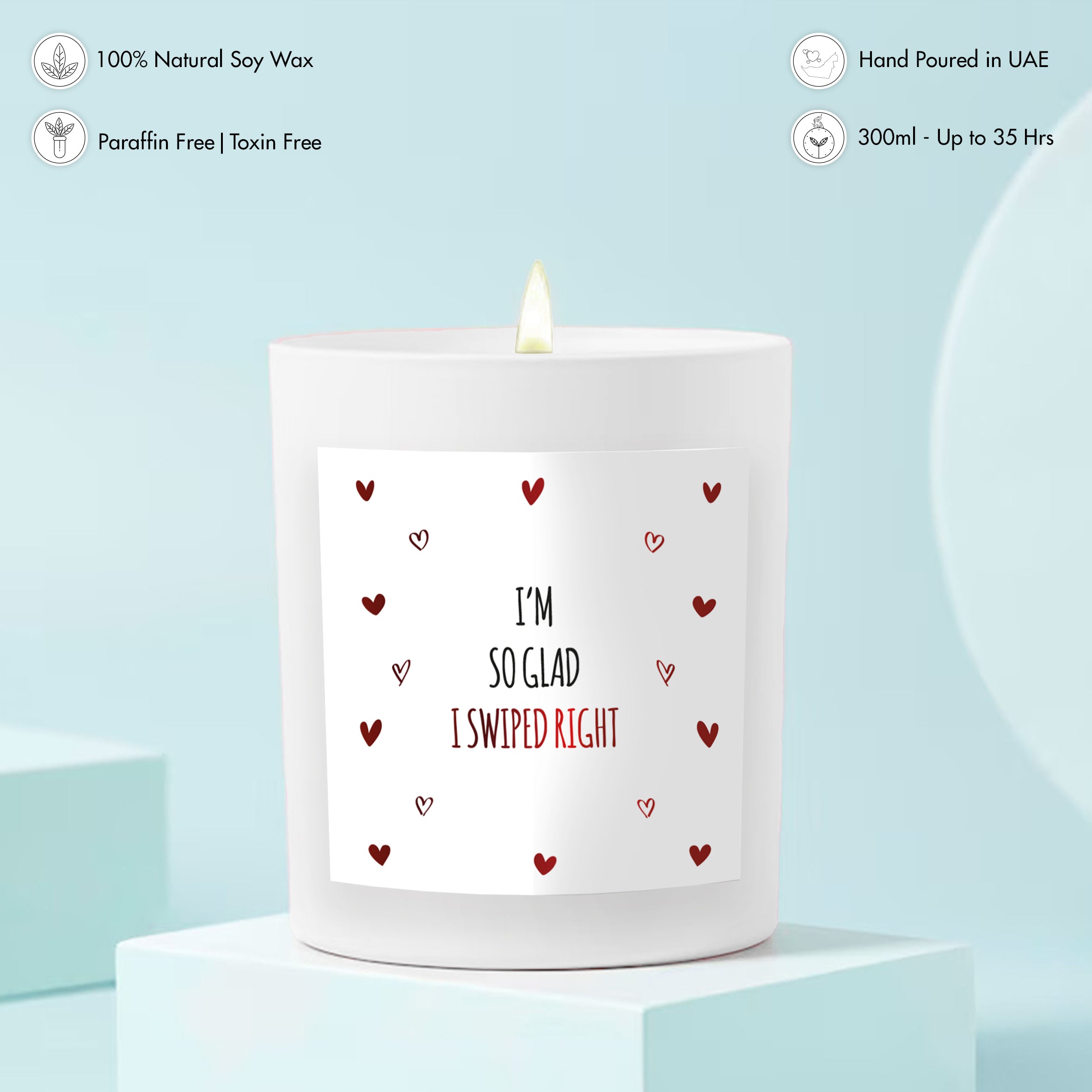 Scented Candle - Swiped Right, White