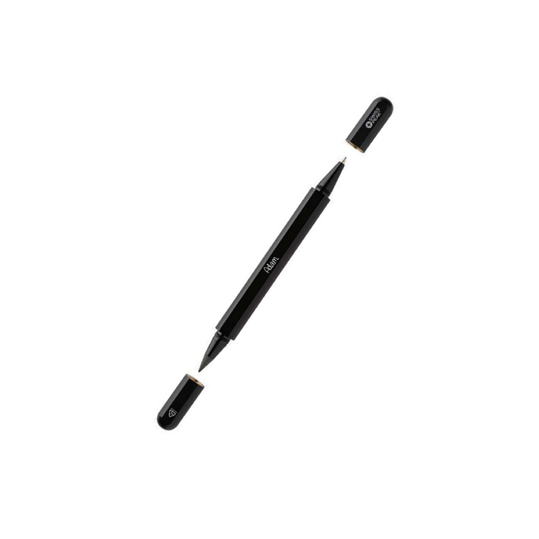 Personalised Swiss Peak® Storm RCS Recycled Aluminum Dual Tip Pen - Black