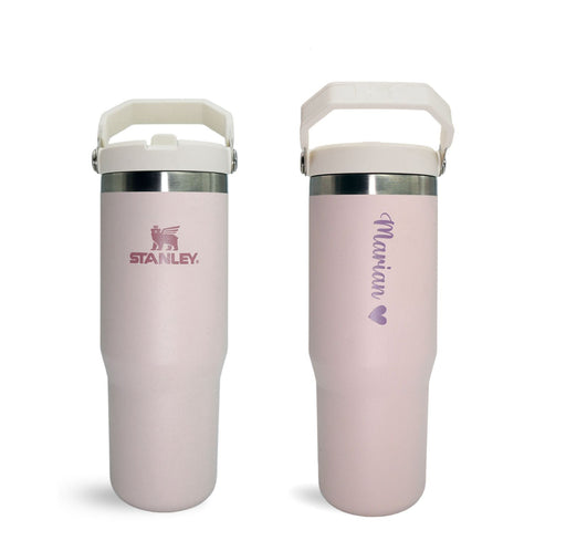 Personalised Classic IceFlow Flip Straw Tumbler - Rose Quartz