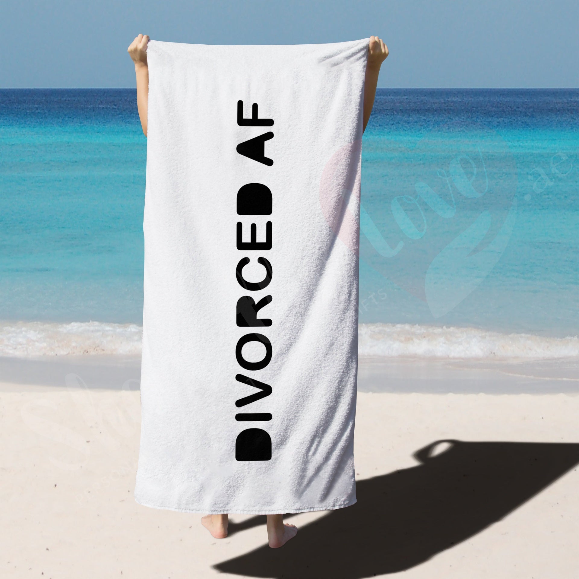 divorced-af-beach-towel