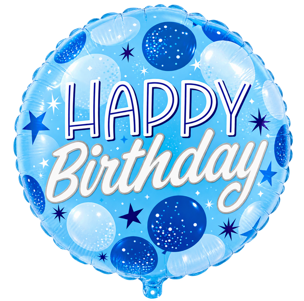 18 B-Day Blue Sparkle Dots