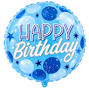 18 B-Day Blue Sparkle Dots